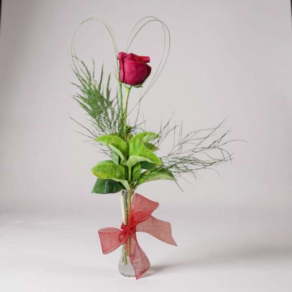 single rose vase