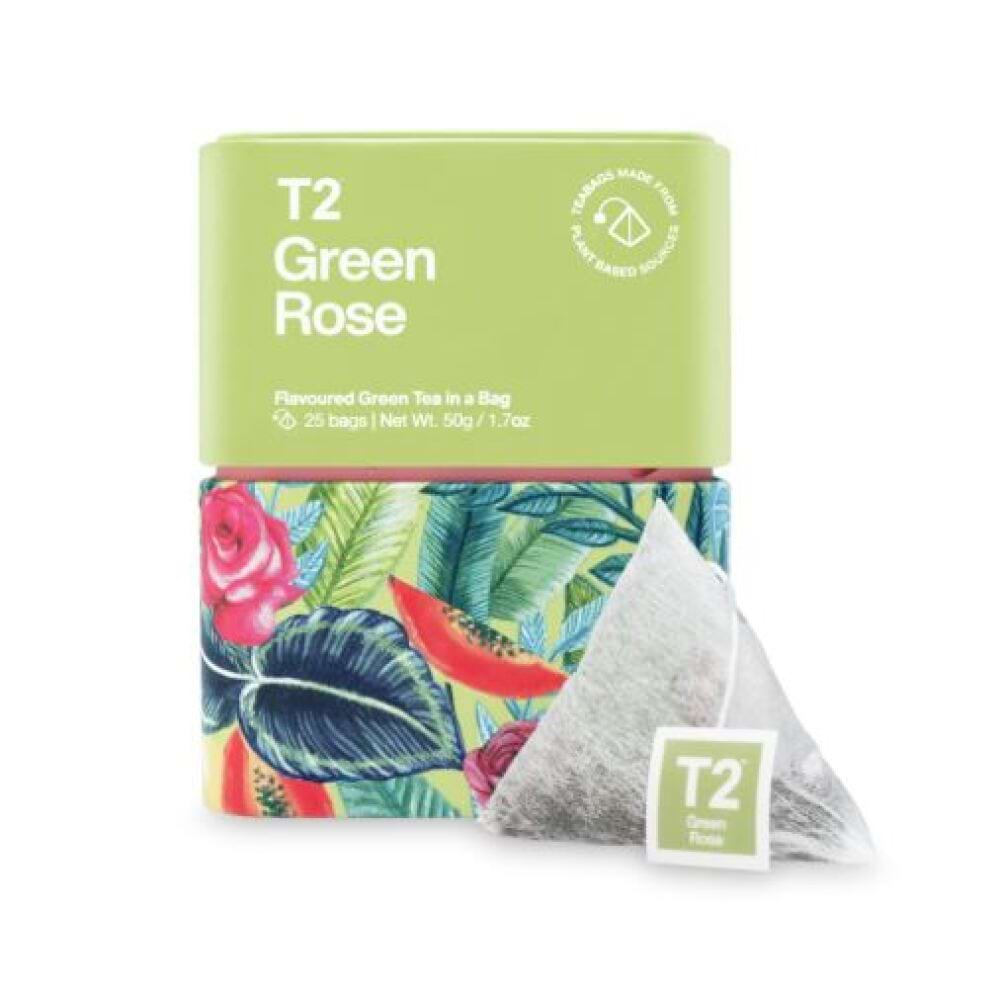 T2 Green Rose Tea Bag Tin (25 Pack)