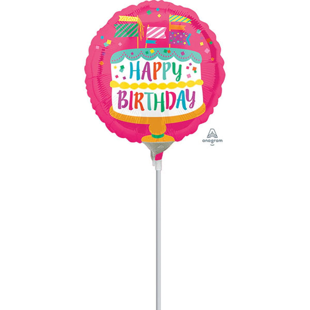 Air filled foil ballon on stick
