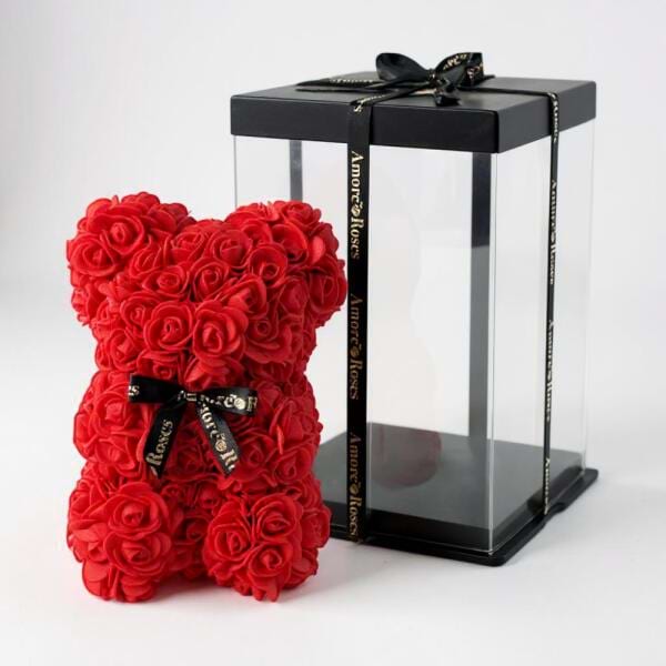 Rose teddy bear 25cm