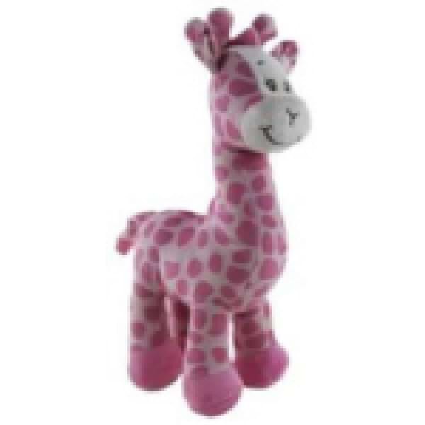 Pink Giraffe with internal rattle 25cm