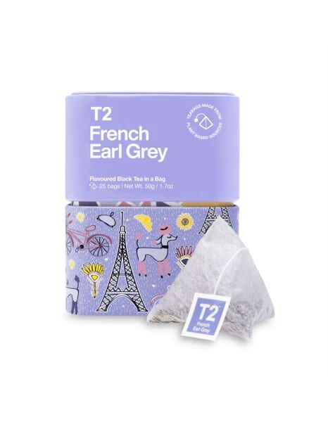 T2 French Earl Grey Tea Bag Tin (25 Pack)