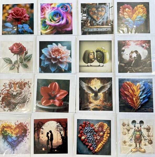 Handwritten Greeting card - locally made by digital artist - assorted designs