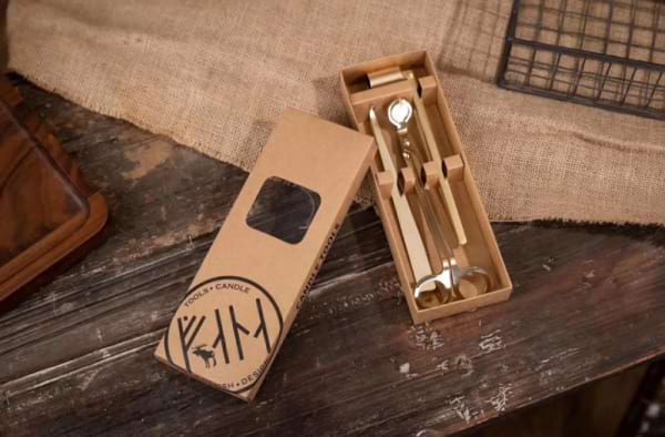 3 piece candle tool kit - gold